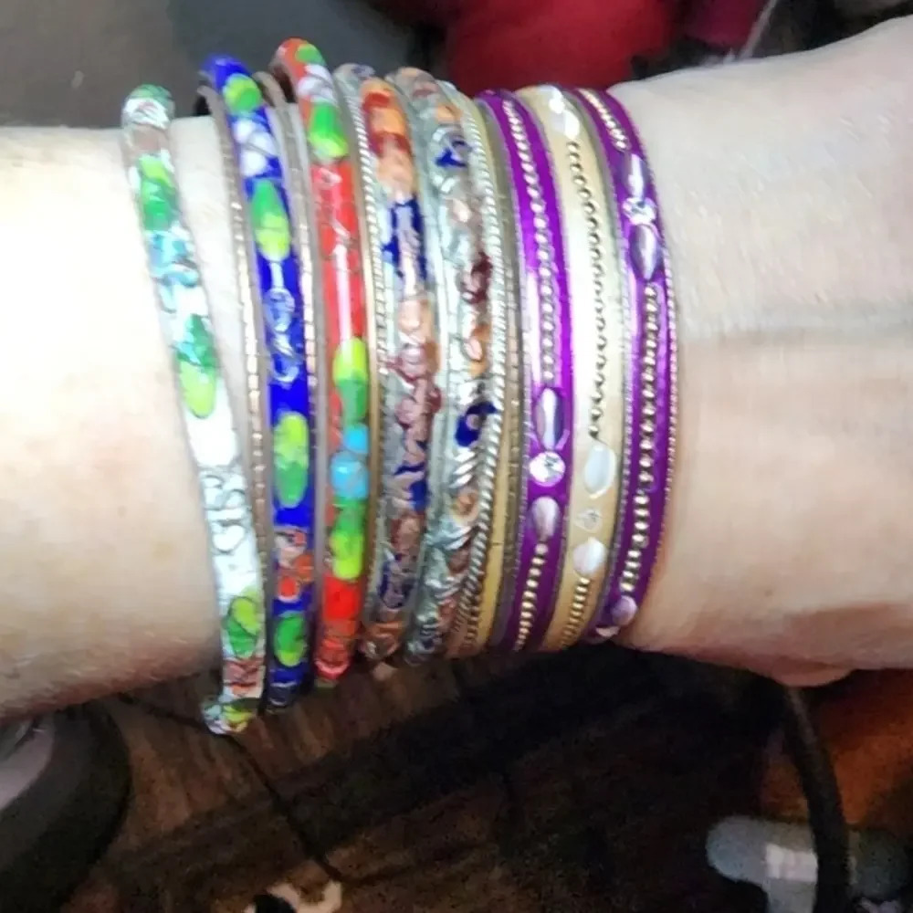 Vintage Cloisineé and mire‎ Bangles